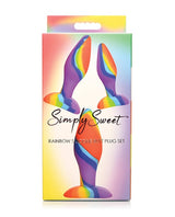 Curve Novelties - Simply Sweet Rainbow Silicone Anal Plug Set - Multi Colour