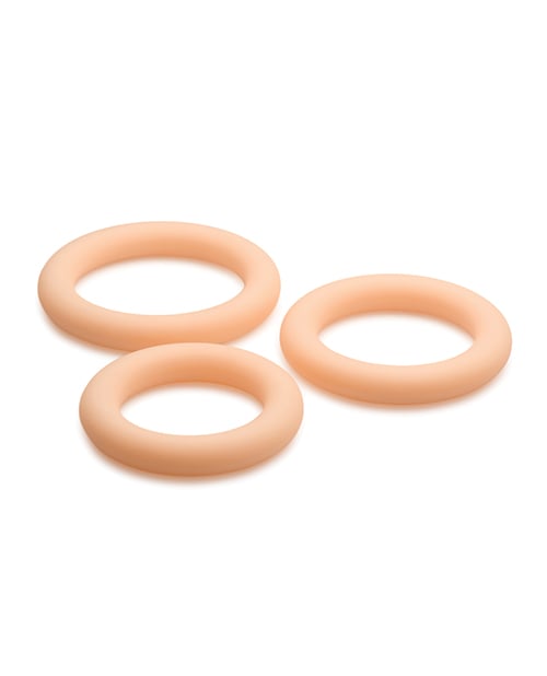 Curve Novelties - Jock Silicone Cock Ring Set of 3 - Beige
