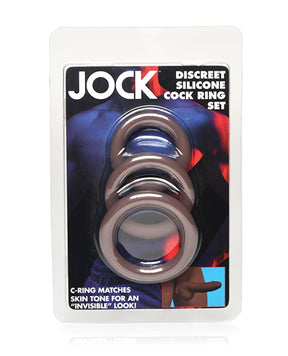 Curve Novelties - Jock Silicone Cock Ring Set of 3 - Brown