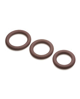 Curve Novelties - Jock Silicone Cock Ring Set of 3 - Brown