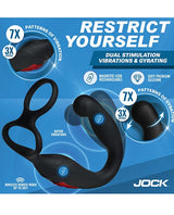 Curve Novelties - Jock Gyrating Prostate Vibrator with C-Ring (Black) - Black