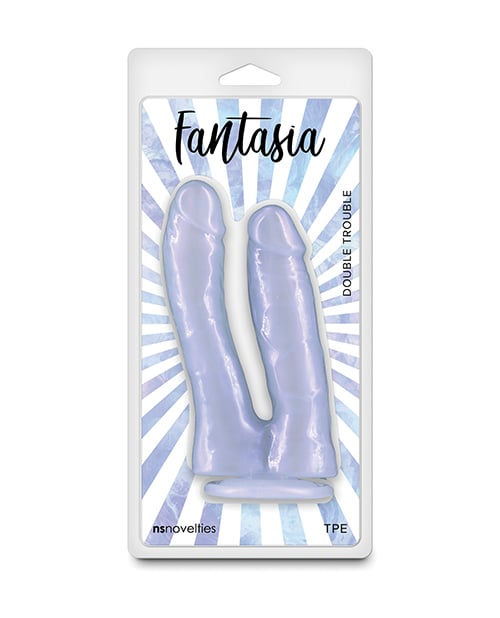 NS Novelties - Fantasia Double Trouble Dildo (Azure) - Blue