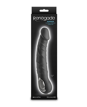 NS Novelties - Renegade Rimmer Rechargeable Vibrating Dildo (Black) - Black