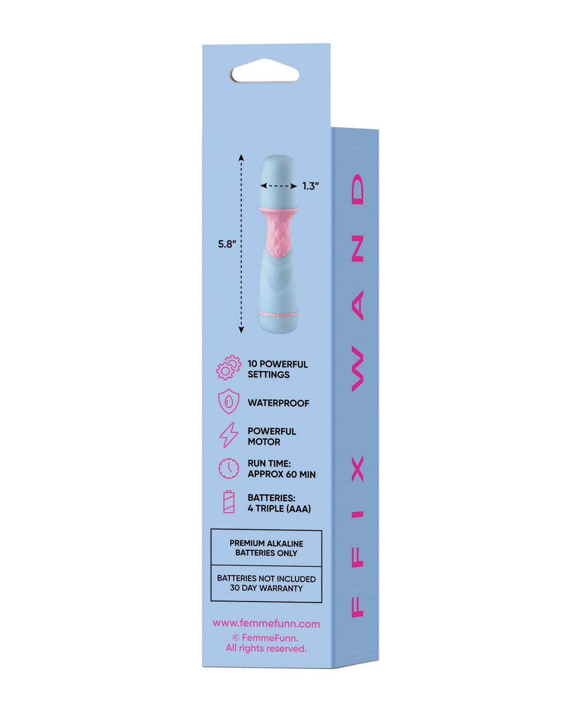 Femme Funn - Ffix Mini Wand Massager (Blue) - Blue