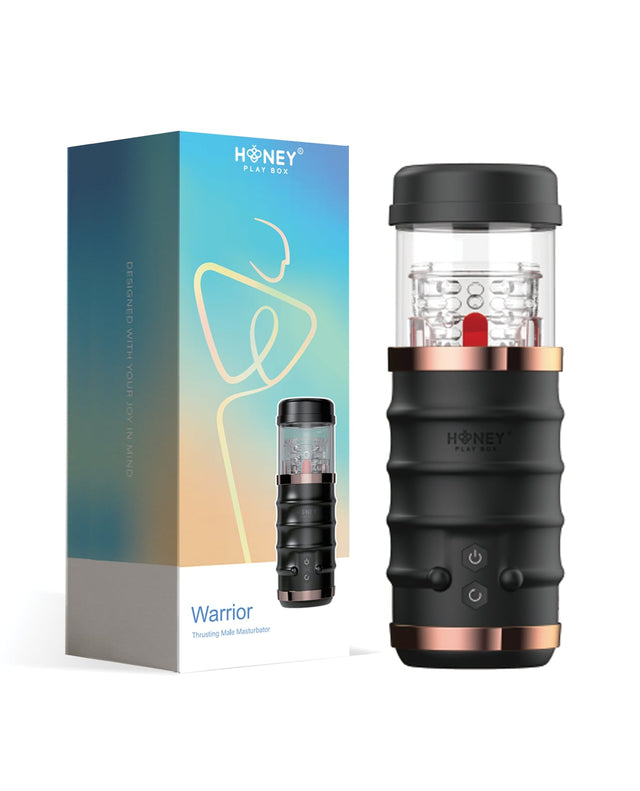 Honey Play Box - Warrior Auto-Thrusting Male Masturbator (Black) - Black
