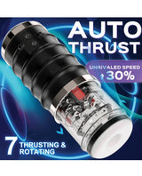Honey Play Box - Warrior Auto-Thrusting Male Masturbator (Black) - Black
