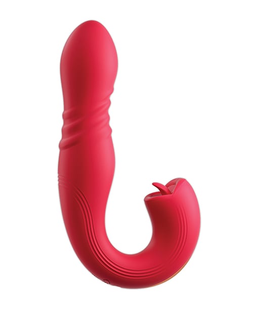 Honey Play Box - Joi Thrust 2 App-Controlled Thrusting Rabbit Vibrator (Red) - Red