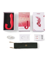 Honey Play Box - Joi Thrust 2 App-Controlled Thrusting Rabbit Vibrator (Red) - Red