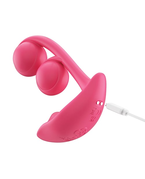 Honey Play Box - Melody Twin Balls Dual-Action Rabbit Vibrator (Pink) - Pink
