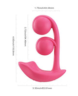 Honey Play Box - Melody Twin Balls Dual-Action Rabbit Vibrator (Pink) - Pink