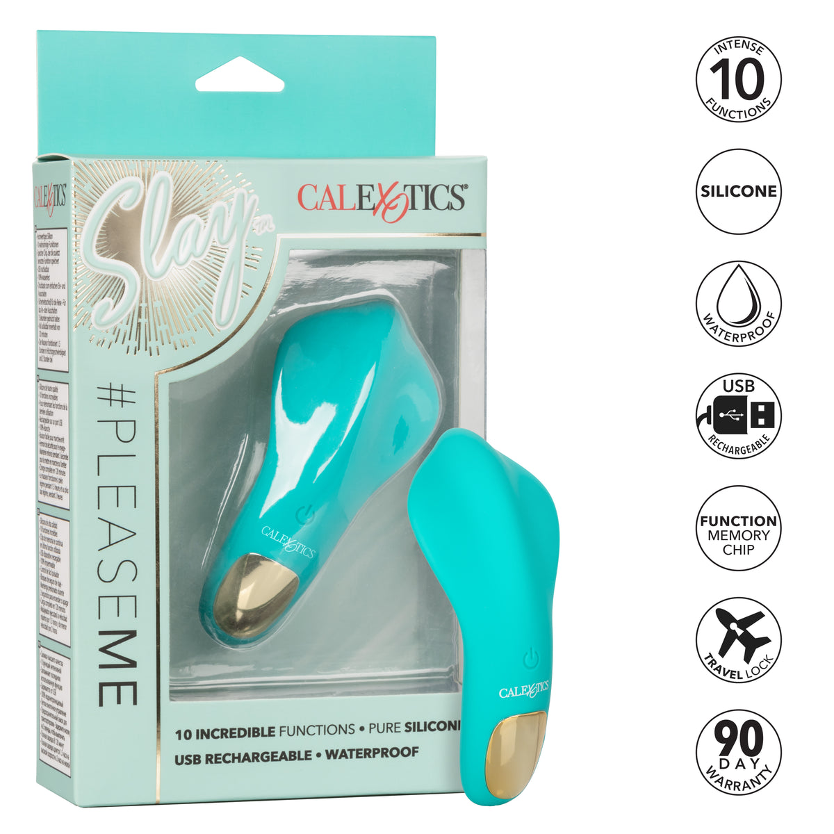 CalExotics - Slay #PleaseMe Rechargeable Clitoral Vibrator (Green) - Green