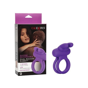 CalExotics - Rockin’ Rabbit Remote-Control Vibrating Cock Ring (Purple) - Purple
