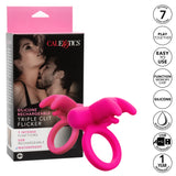 CalExotics - Triple Flicker Rechargeable Clitoral Vibrator (Pink) - Pink