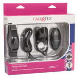 CalExotics - Remote-Control Rechargeable Couples Vibrator Set (Black) - Black