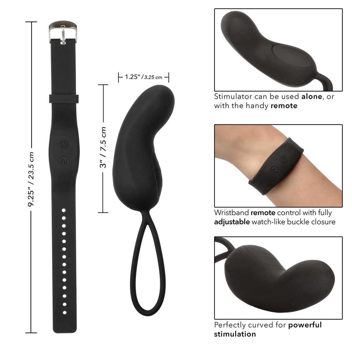CalExotics - Remote-Control Rechargeable Couples Vibrator Set (Black) - Black