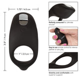 CalExotics - Remote-Control Rechargeable Couples Vibrator Set (Black) - Black