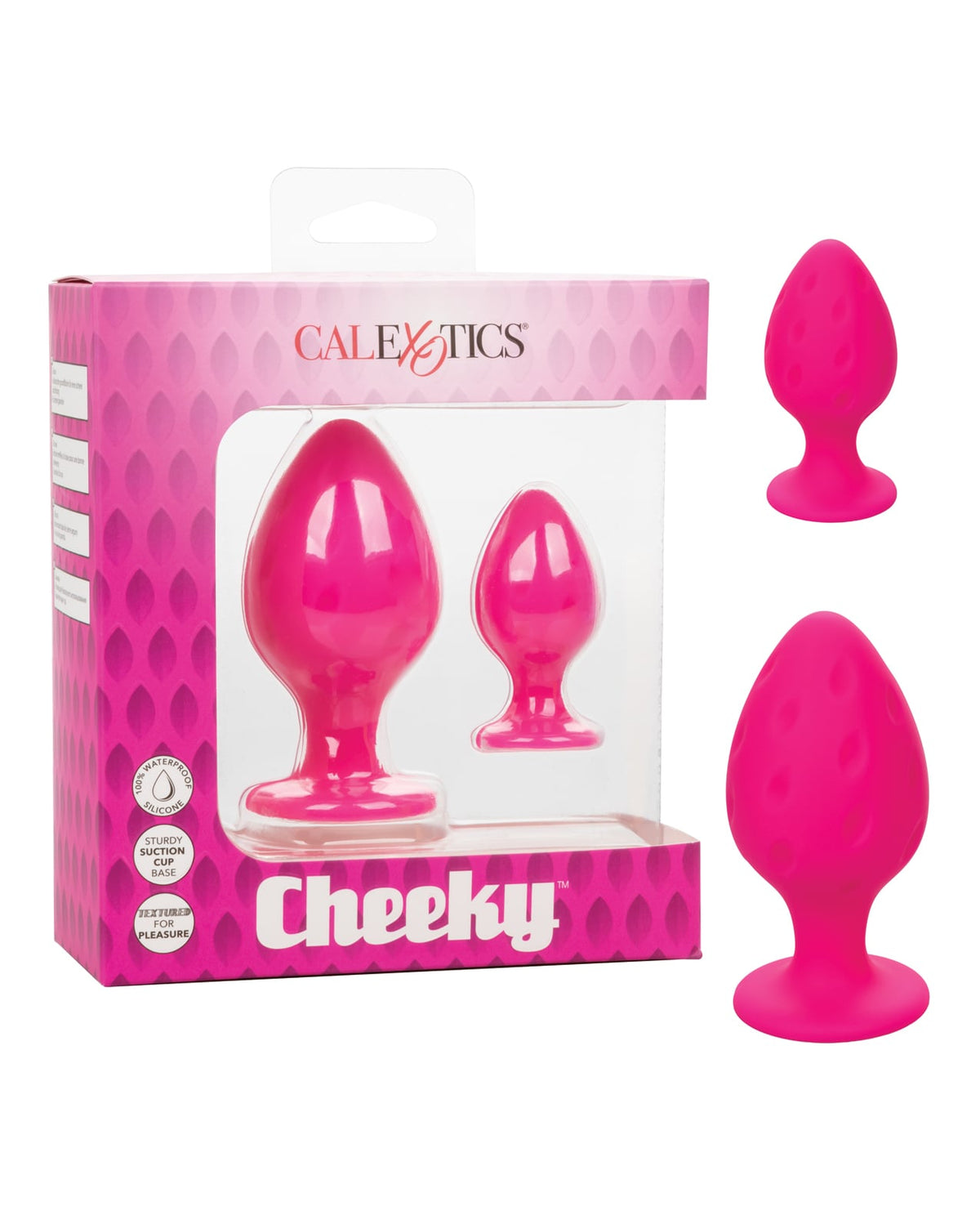 CalExotics - Cheeky Silicone Anal Plug (Pink) - Pink