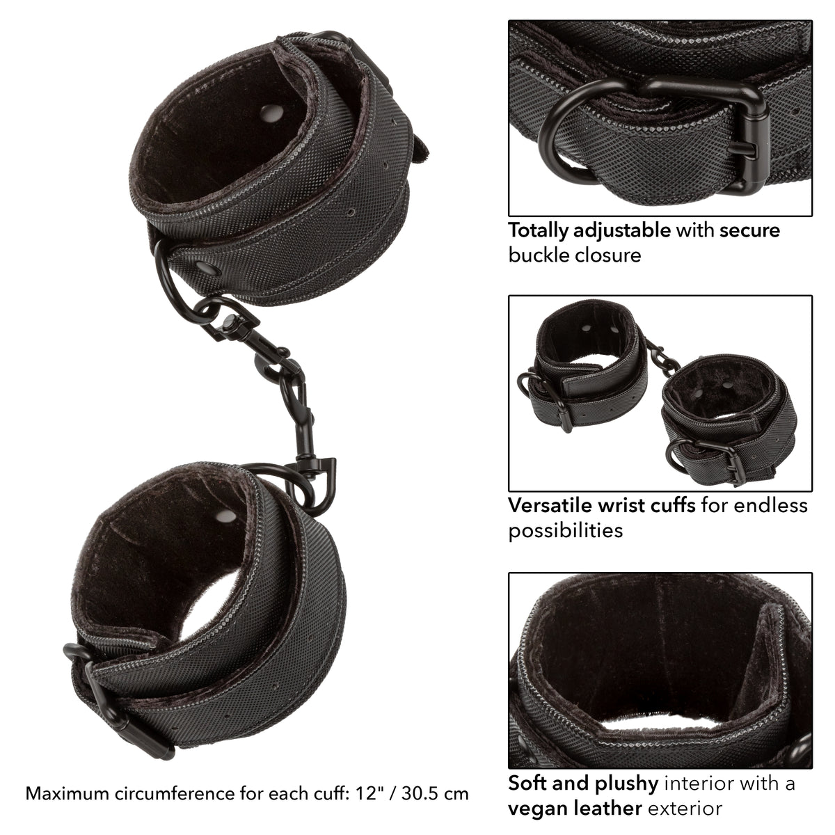 CalExotics - Boundless Wrist Cuffs (Black) - Black