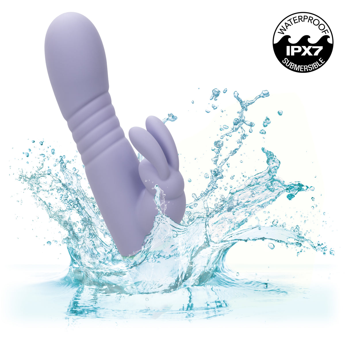 CalExotics - Love Bunny Thrusting Rabbit Vibrator (Purple) - Purple