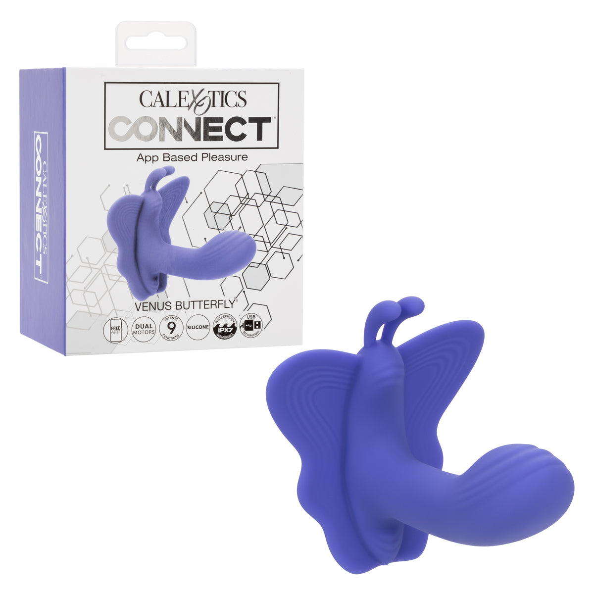 CalExotics - Connect Venus Butterfly Couples Vibrator (Purple) - Purple