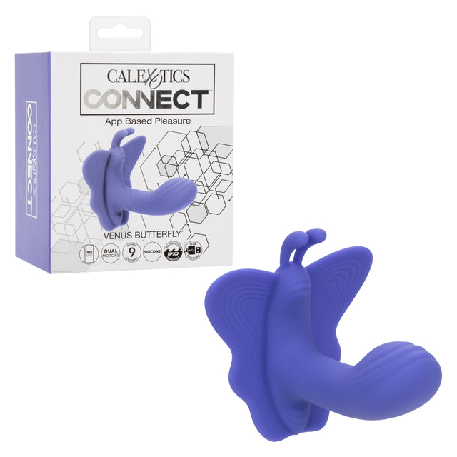 CalExotics - Connect Venus Butterfly Couples Vibrator (Purple) - Purple