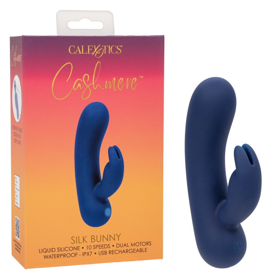CalExotics - Cashmere Silk Bunny 可充电兔子振动器（蓝色）