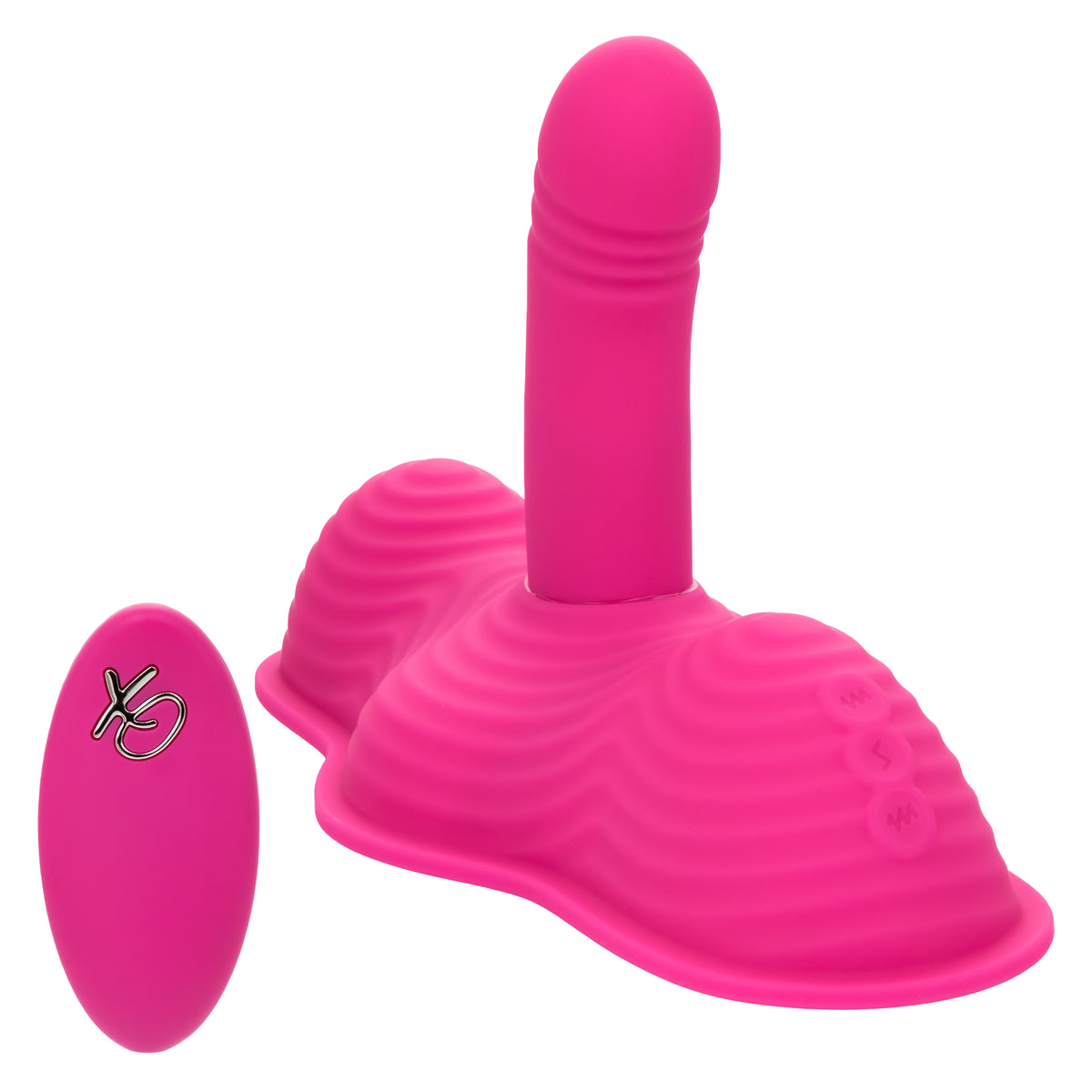 CalExotics - Triple Rider Remote-Control Wearable Couples Vibrator (Pink) - Pink