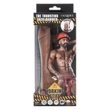 CalExotics - Working Stiff Thrusting Jack Hammer Suction Dildo (Brown) - Brown