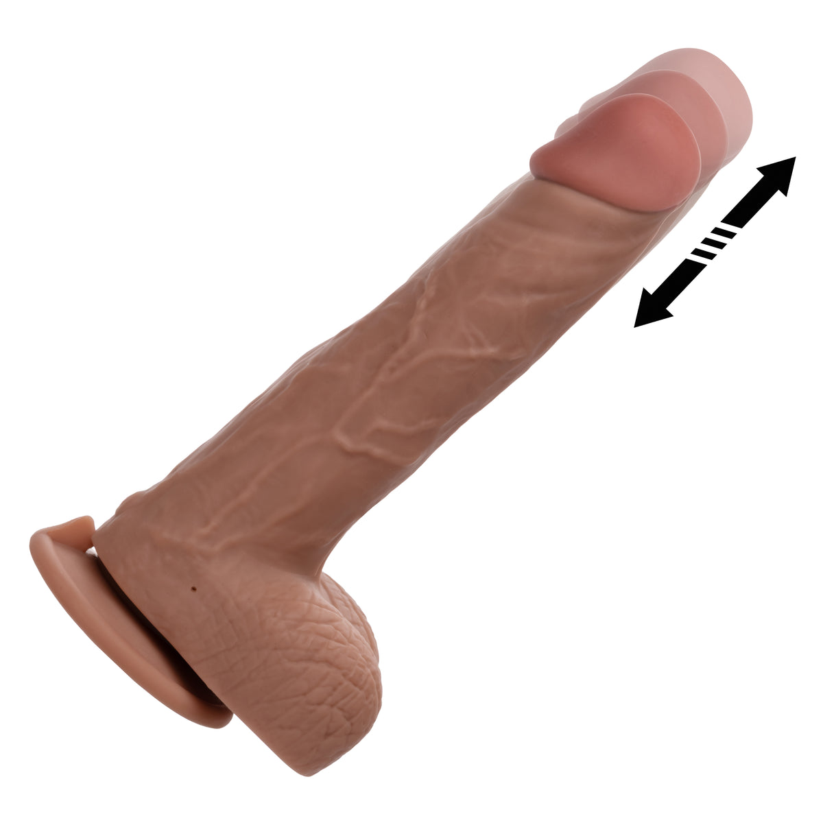 CalExotics - Working Stiff Thrusting Jack Hammer Suction Dildo (Brown) - Brown
