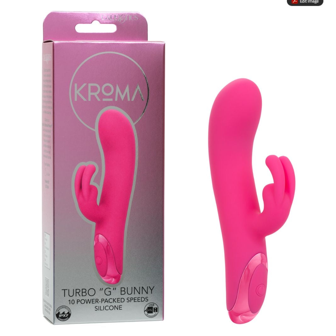 CalExotics－Kroma Turbo G Bunny 可充電兔型按摩棒（粉紅色）