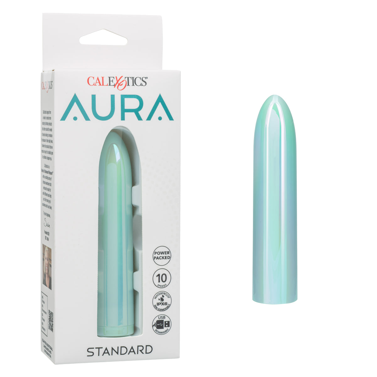 CalExotics - Aura Standard Bullet Vibrator (Blue) - Blue