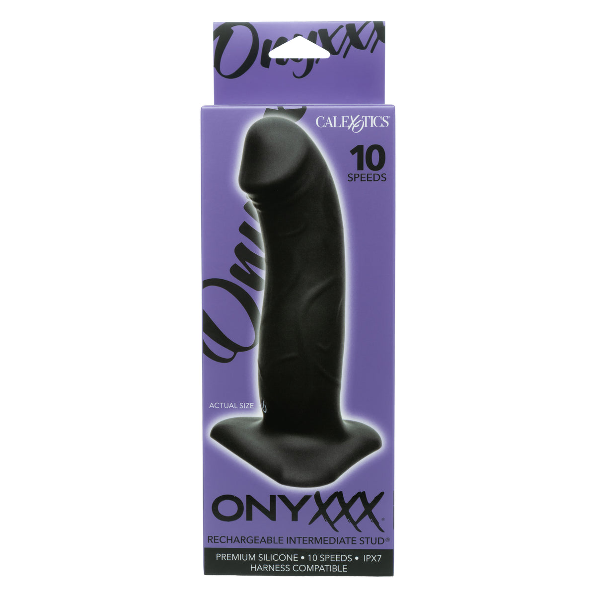 CalExotics - Onyxxx Rechargeable Silicone Anal Plug (Black) - Black / Intermediate