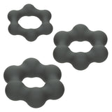 CalExotics - Alpha 3-Ring Endurance Cock Ring Set (Grey) - Grey