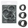 CalExotics - Alpha 3-Ring Stamina Cock Ring Set (Black) - Black