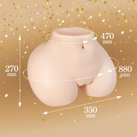 Seiraku Toys - 优雅女孩高级逼真3D躯干自慰器（米色）