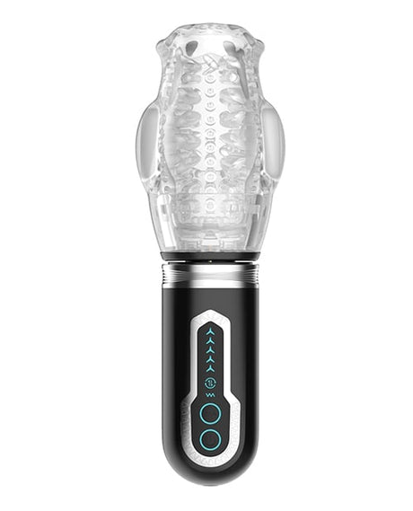Secwell - Thrusting, Rotating & Vibrating Oral Masturbator (Black) - Black