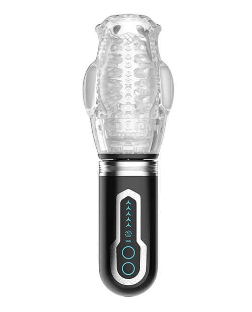 Secwell - Thrusting, Rotating & Vibrating Oral Masturbator (Black) - Black