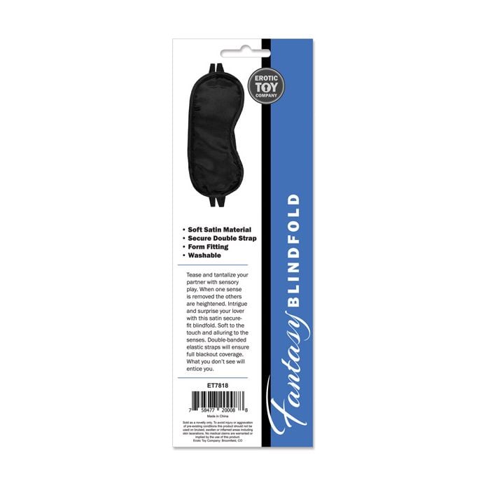 Erotic Toy Company - Satin Fantasy Sensory Blindfold (Black) - Black