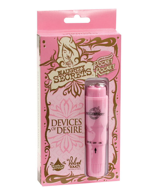 Doc Johnson - Naughty Secrets Pocket Rocket Bullet Vibrator (Pink) - Pink