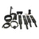 Plesur - Everything Bondage 12-Piece BDSM Kit (Black) - Black