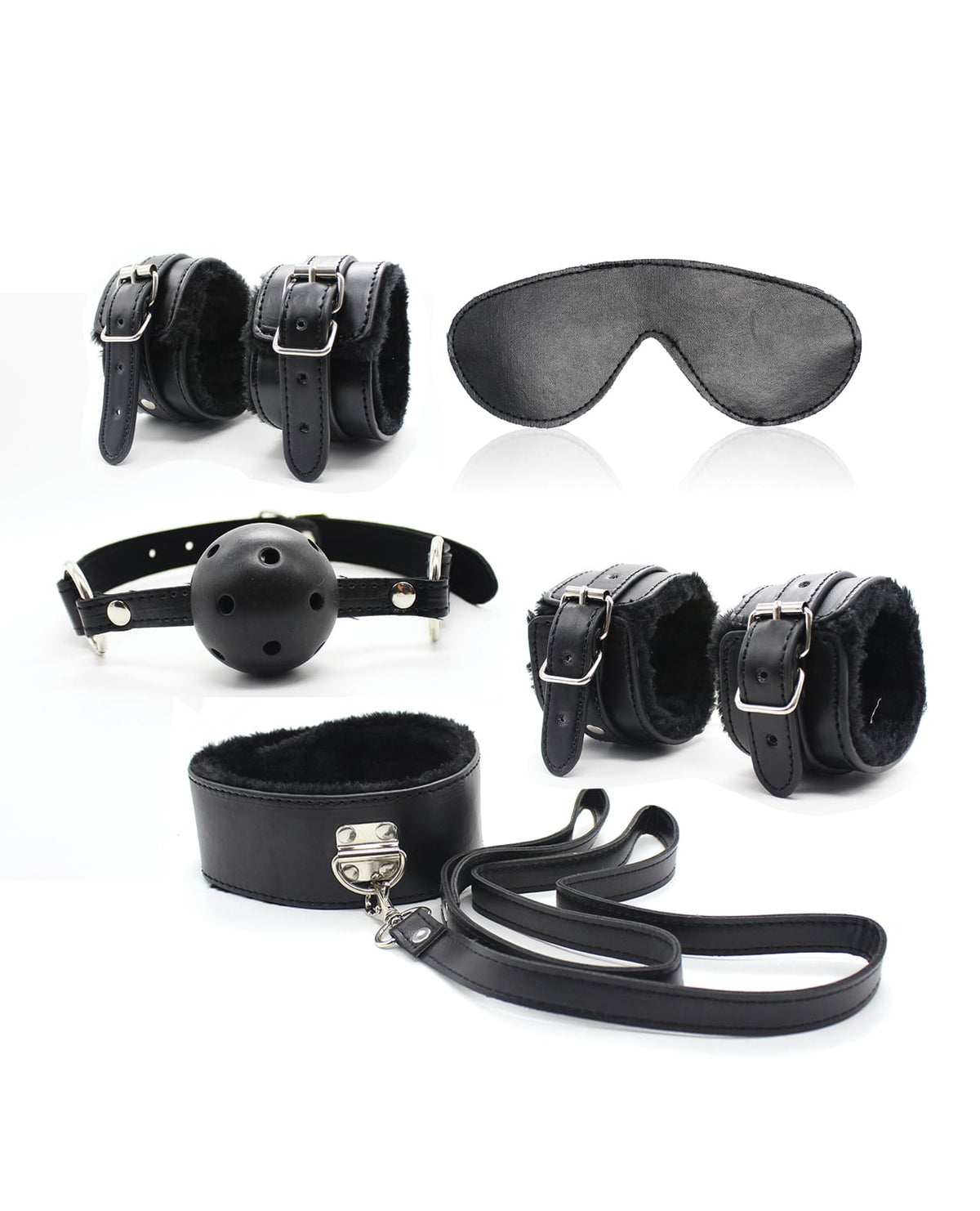 Plesur - Everything Bondage 12-Piece BDSM Kit (Black) - Black