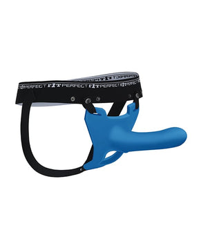 Perfect Fit - Zoro 16.5 cm Strap-On with Case (Blue) - Blue / 16.5 cm