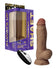 Shaft - Flexskin Liquid Silicone Vibrating Dildo with Balls - Brown / 19.1 cm