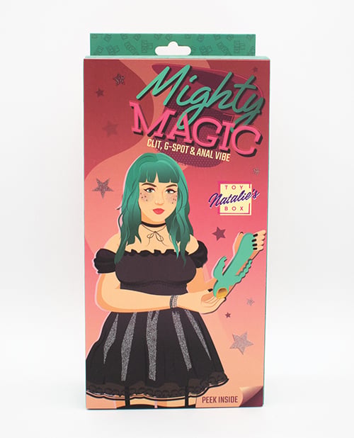 Natalie's Toy Box - Mighty Magic 3-in-1 Rabbit & Anal Beads Vibrator (Blue) - Blue