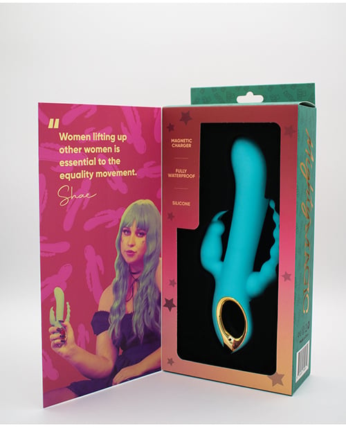 Natalie's Toy Box - Mighty Magic 3-in-1 Rabbit & Anal Beads Vibrator (Blue) - Blue