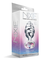 Nixie - Honey Dipper Ribbed Metal Jeweled Anal Plug (Rainbow) - Multi Colour / Large
