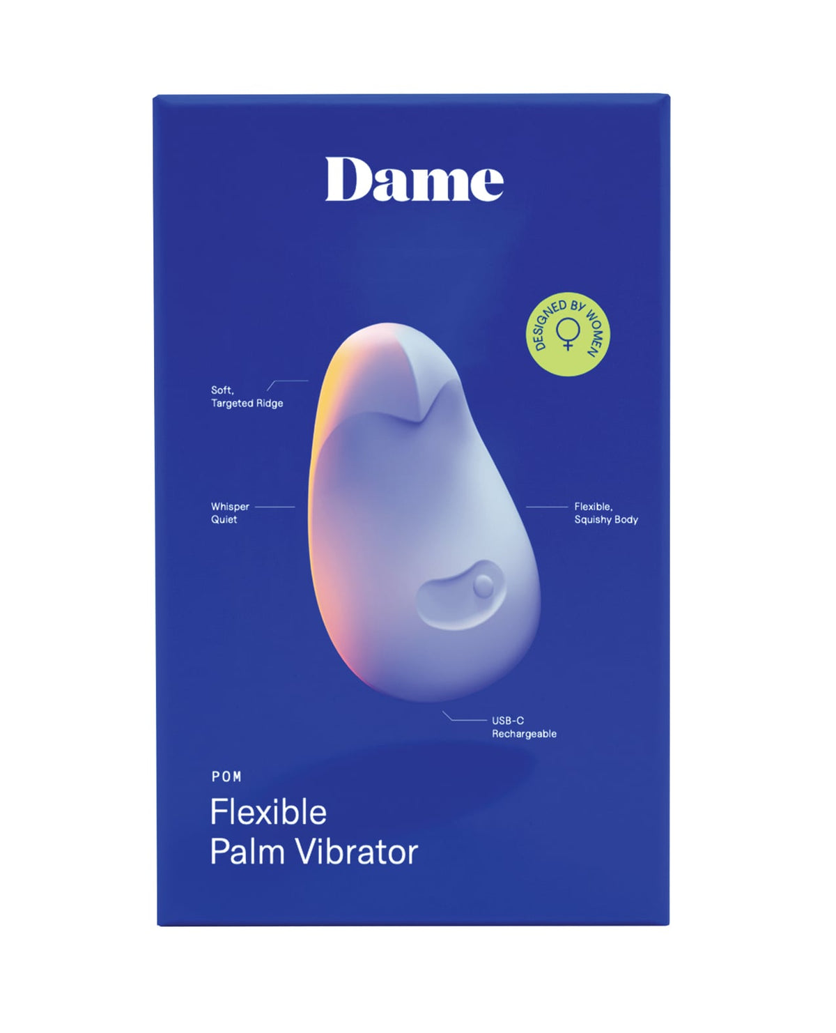 Dame - Pom Flexible Clitoral Vibrator (Blue) - Blue