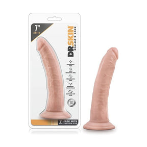 Blush Novelties - Dr. Skin 17.8 cm Realistic Suction Dildo (Beige) - Beige / 17.8 cm
