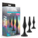 Blush Novelties - Anal Adventures Platinum Beginner Anal Plug Kit (Black) - Black