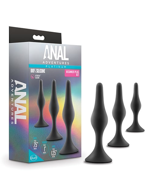 Blush Novelties - Anal Adventures 白金级新手肛塞套装（黑色）